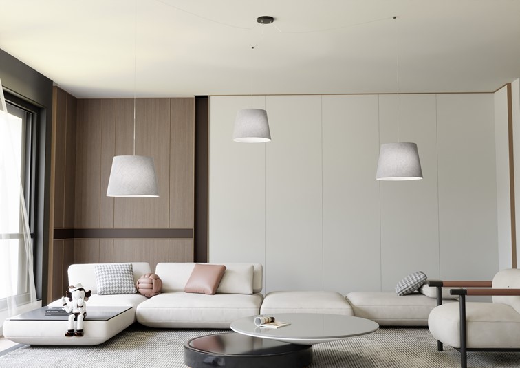 Lampa Wisząca ASCOT 3 Szary