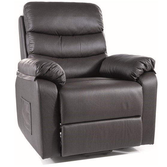 Fotel Rozkładany HEKTOR M (Funkcja Masażu) Czarny Tap.209