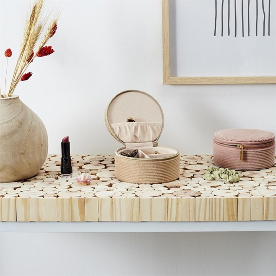 Szkatułka Sztruksowa VELO Brązowy