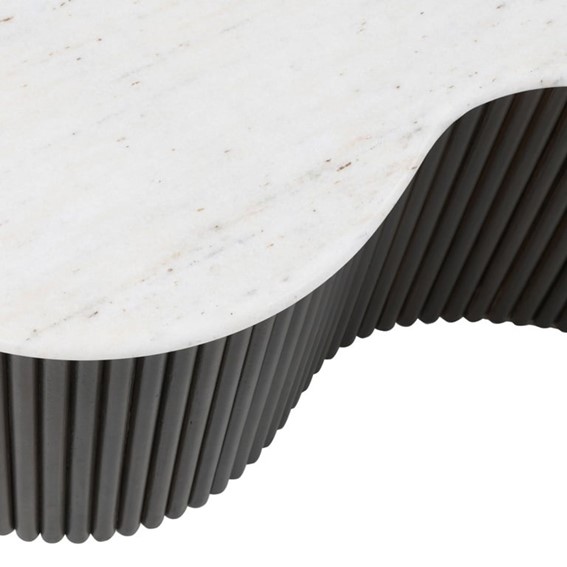 Zestaw Stolików Kawowych MAYFIELD Brązowy/Biały