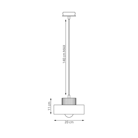 Lampa Wisząca KIVI 1S Beżowy