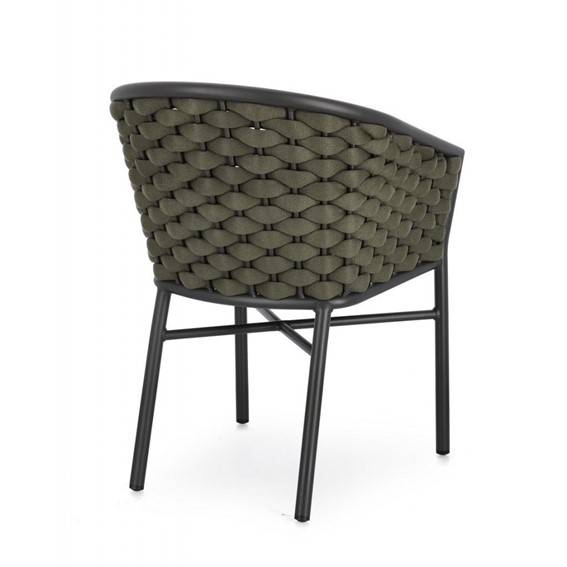 Krzesło Ogrodowe MARGALIDA Szary/Zielony