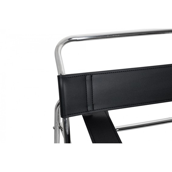 Fotel IVAN Czarny/Srebrny