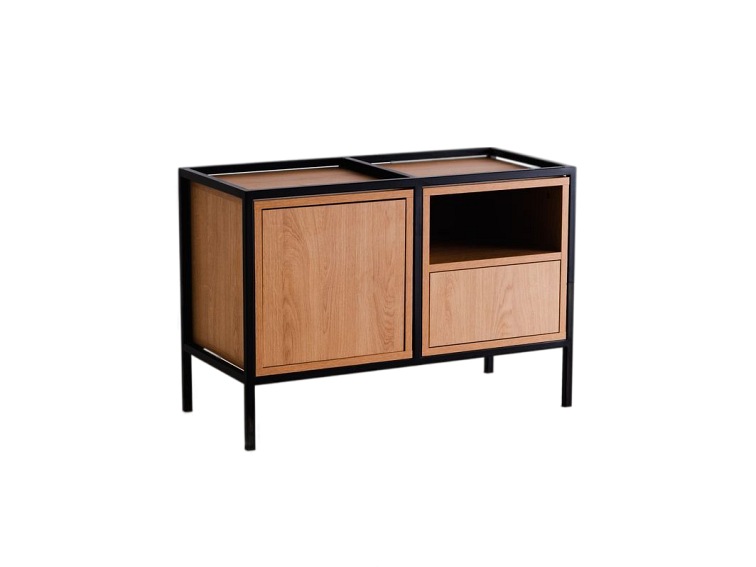 Regał Skap 2R1 Mix 40x88x60 Dąb/Czarny