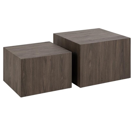 Zestaw 2 Stolików Kawowych DICE Dymiony Jesion