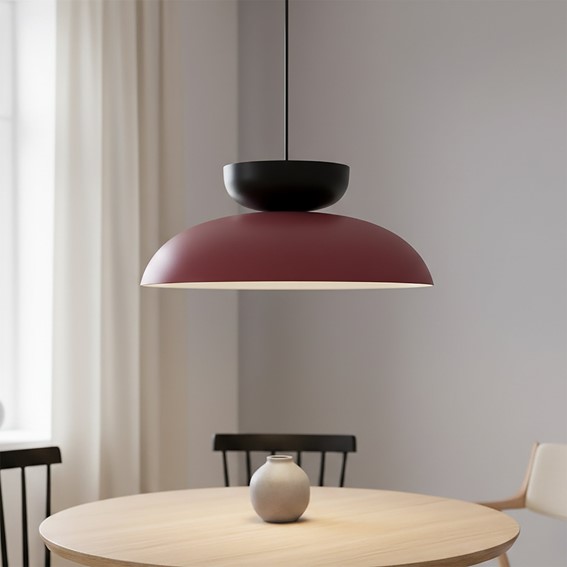 Lampa Wisząca MEGA 1 Czarny/Burgundowy