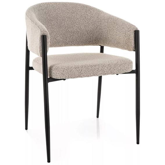 Krzesło AKITA Beż/Czarny Mat