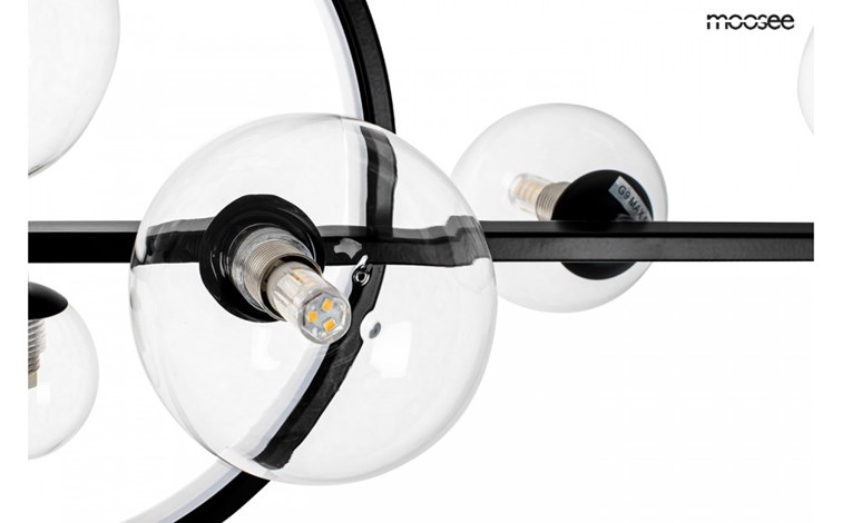 Lampa Wisząca ALURE LINE TWIN 120 Czarny/Transparentny