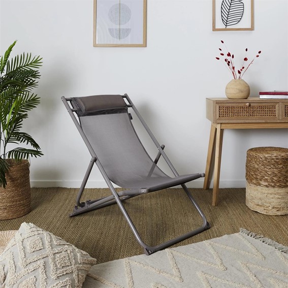 Leżak Ogrodowy CANARD Ciemny Beżowy