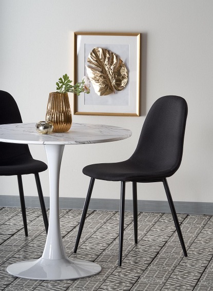 Stół Denver 80x73 Biały/Marmur