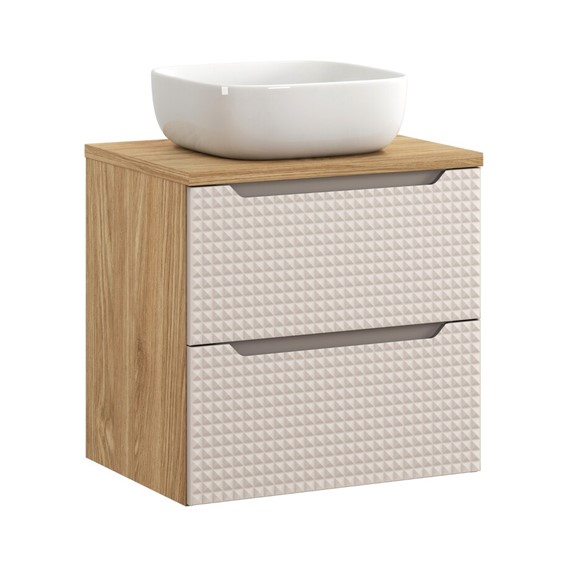 Zestaw Meblowy SMILE 60cm Beż/Dąb Olejowany