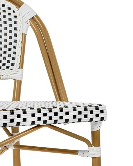 Krzesło CAFE PARIS Białe Rattan