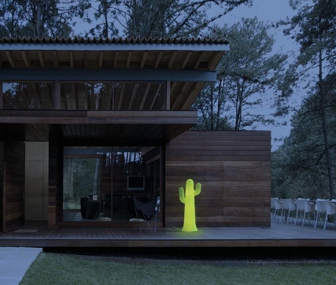 Lampa ogrodowa Kaktus Pancho Limonkowa, LED zasil. przewodowe