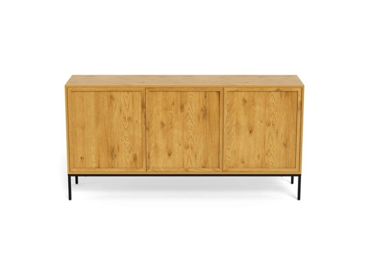 Komoda PALMDALE 158 cm Dąb Naturalny/Czarny