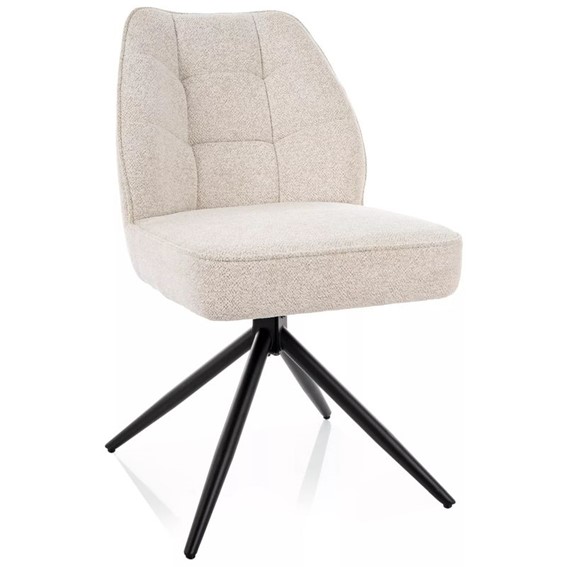 Krzesło JOHN Raven Jasny Beż/Czarny Mat