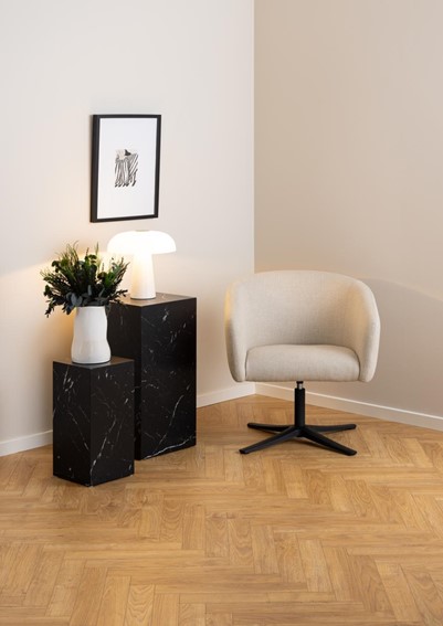 Fotel RAMSEY Obrotowy Beżowy Basel 24