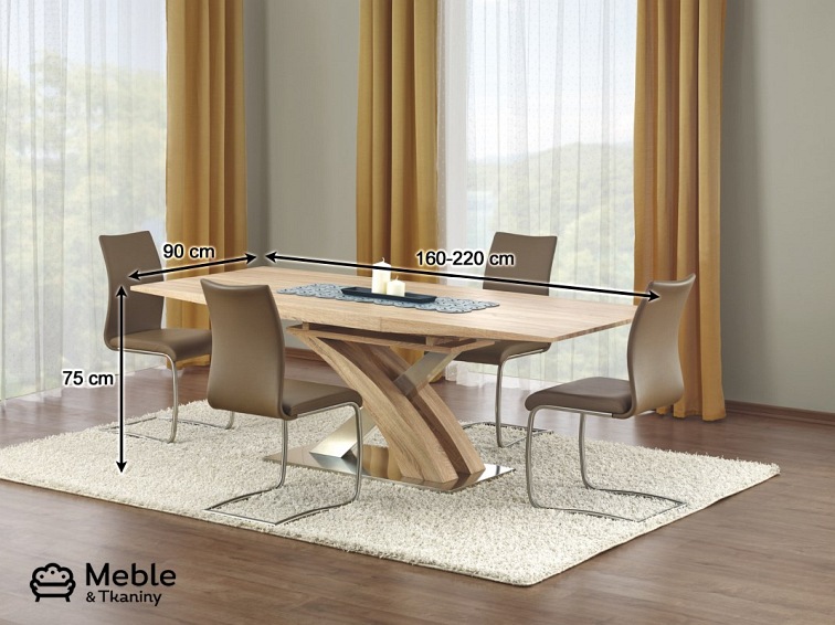 Stół Rozkładany SANDOR (160-220)x90 Dąb Sonoma