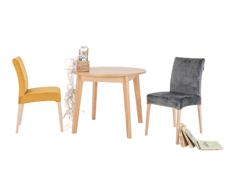 Krzesło Diana 45x58x93 Szary Bez/Naturalny