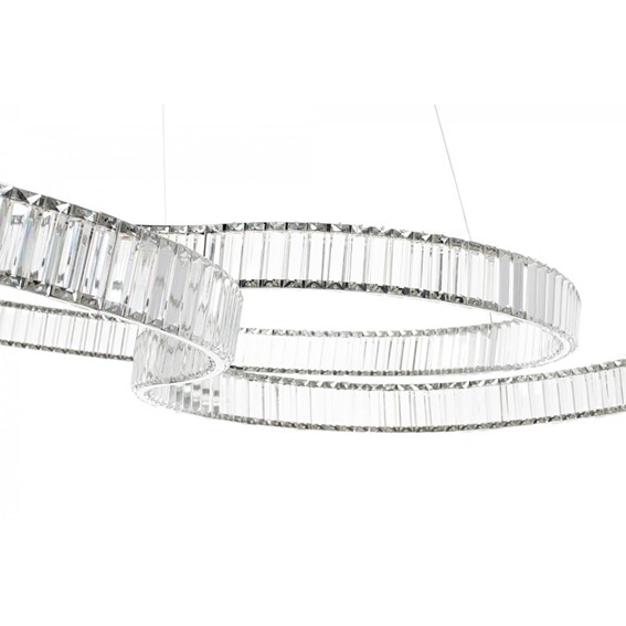 Lampa Wisząca WAVE 160A Srebrny/Transparentny
