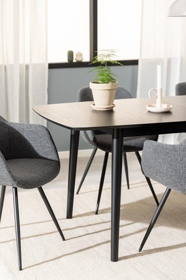 Stół MONTREUX 219x90 Prostokątny Czarny