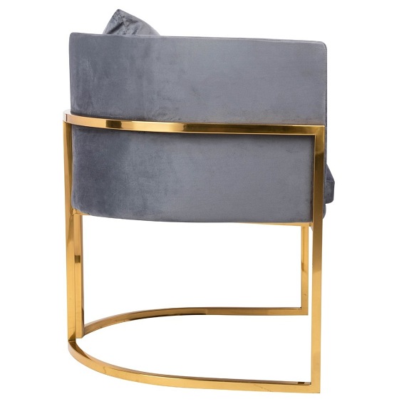 Fotel CHLOE Velvet Ciemny Szary