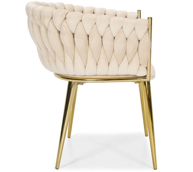 Krzesło ROSA Złoty/Beżowy