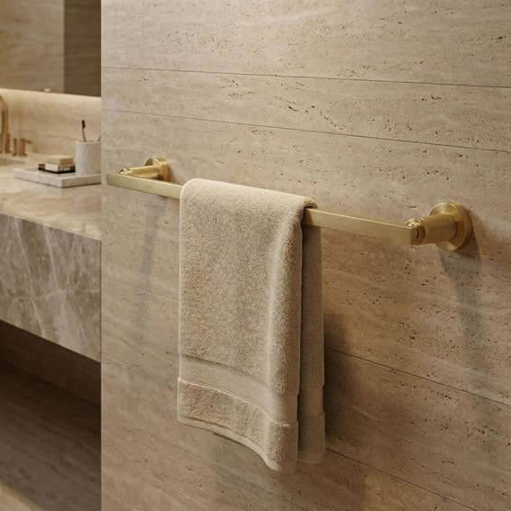 Wieszak na Ręcznik Jednoramienny 81301 RIVO Złoty Szczotkowany