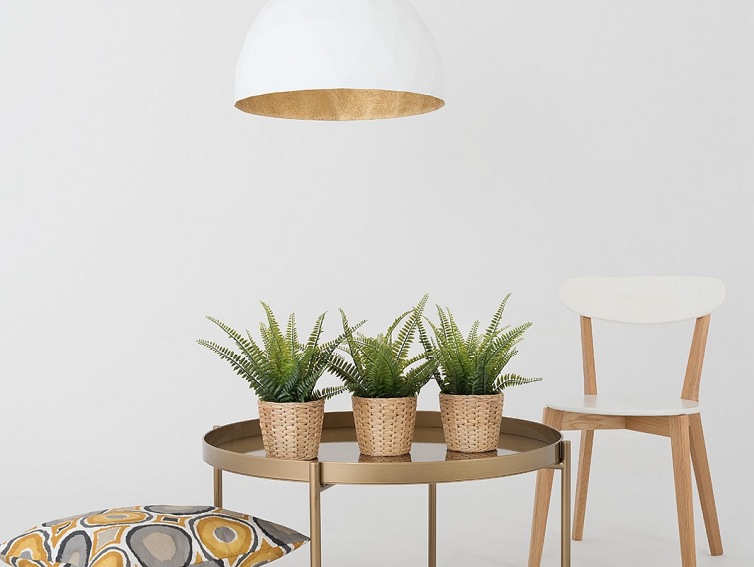 Lampa wisząca LEONARD L – złoto-biały