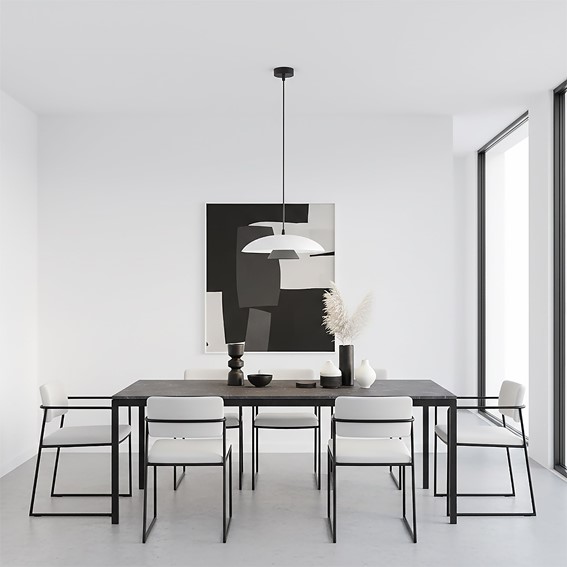 Lampa Wisząca BABEL 1 Czarny/Biały