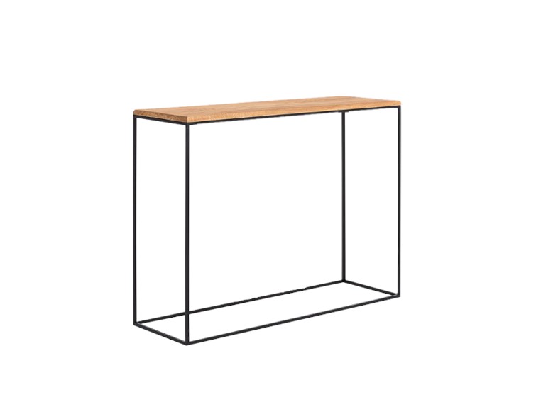 Konsola TENSIO SOLID WOOD 100x30 Dąb Lity/Czarny