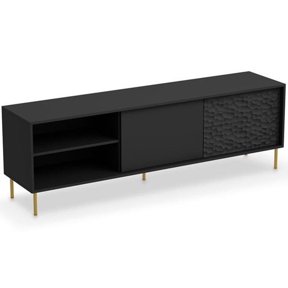 Szafka RTV BULLET RTV1 Złoty/Czarny
