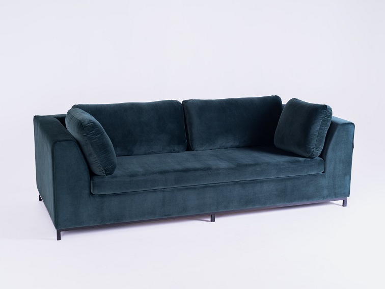 Sofa Rozkładana 3 os. Ambient 230x98x67 Avocado/Czarny