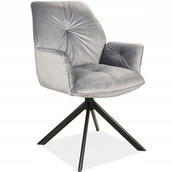 Krzesło BOOGIE II Velvet Czarny/Szary Bluvel 14