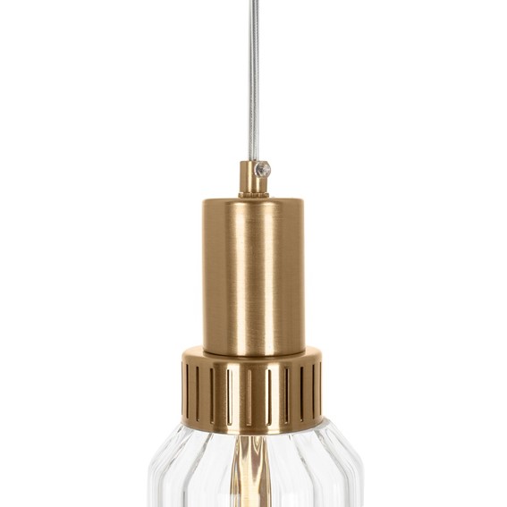 Lampa Wisząca VASO Złoty/Transparentny