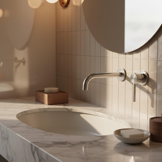 Bateria Podtynkowa FOSTER + BOX Nikiel Szczotkowany