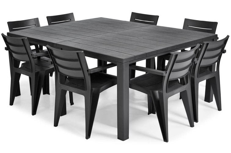 Zestaw Ogrodowy Julie 8-Osobowy Grafit