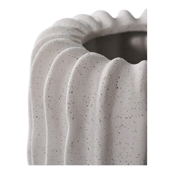 Doniczka/Osłonka Ceramiczna LAMELL Szary