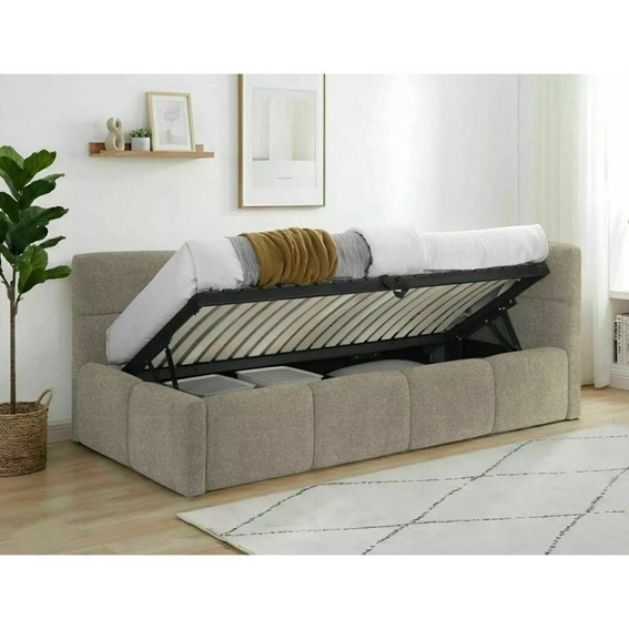 Łóżko EMMA Raven 90x200cm Ciemny Beż