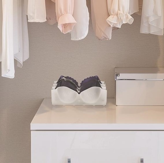 Zestaw 2 Organizerów na Biustonosze Szary