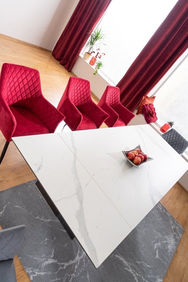 Stół Rozkładany WESTIN III CERAMIC (160-240)x90 Biały/Czarny