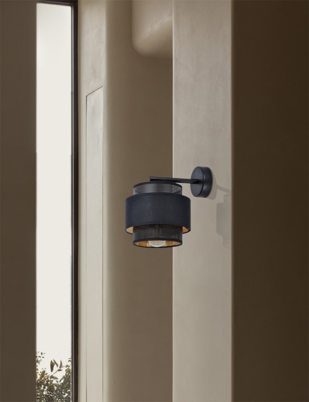 Kinkiet AMOS K-5284 Czarny/Złoty