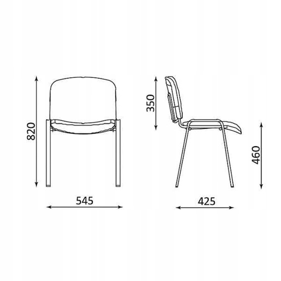 Krzesło ISO Czarny/Popielaty