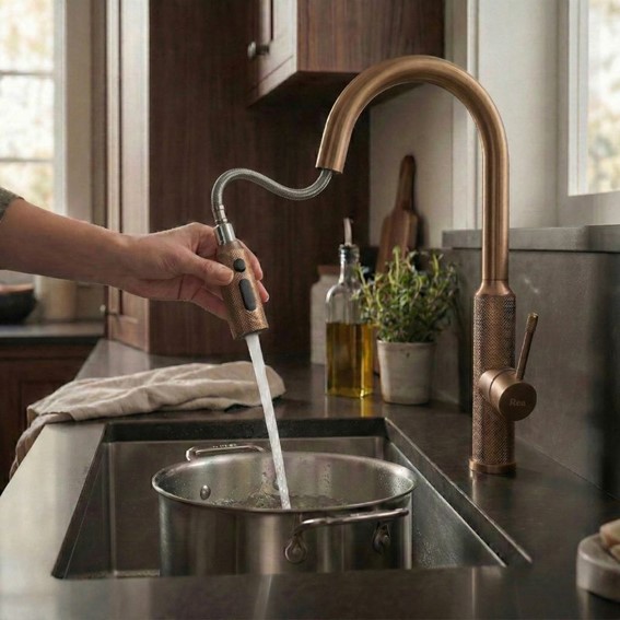 Bateria Kuchenna MASTER Miedź Szczotkowany