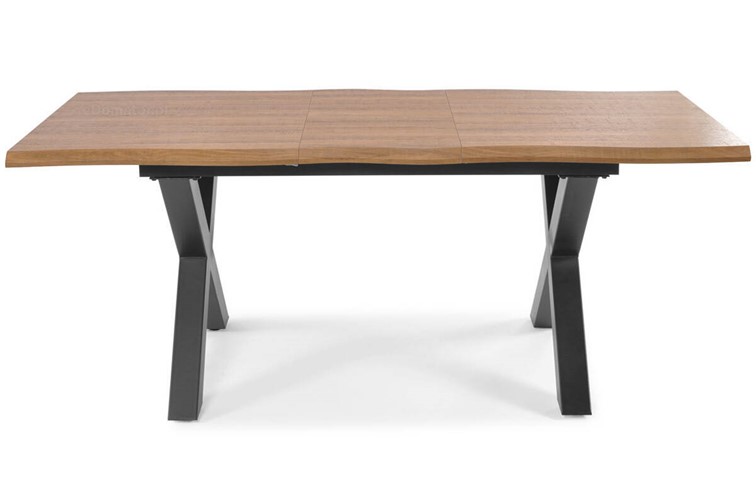 Stół Rozkładany NORDEN  (145-185)x87 Dąb/Czarny