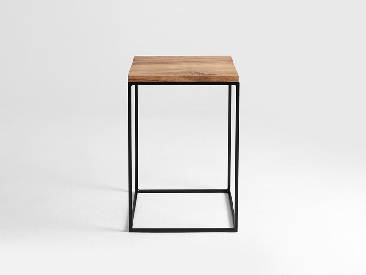 Stolik Tensio Solid Wood 30x30x60 Dąb/Czarny