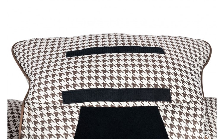 Fotel Bujany OTILIA Brązowy/Biały