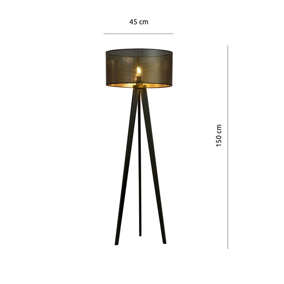 Lampa Podłogowa ASTON LP1 Czarny/Złoty