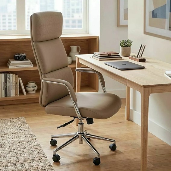 Fotel Obrotowy Q-03 Beżowy