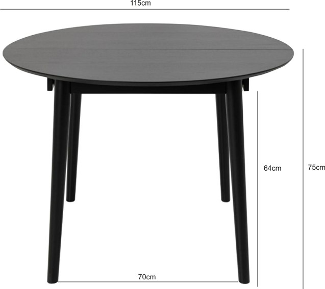 Stół MONTREUX Okrągły Czarny