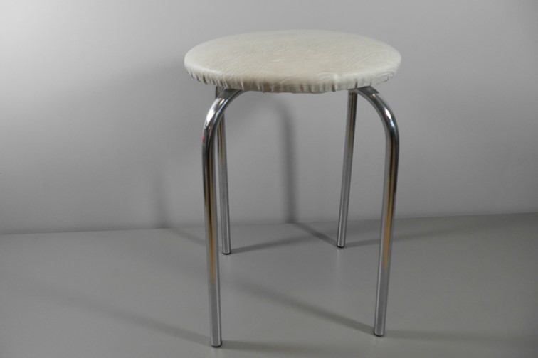 Taboret TOP Chrom/Jasny Beż (P-12)